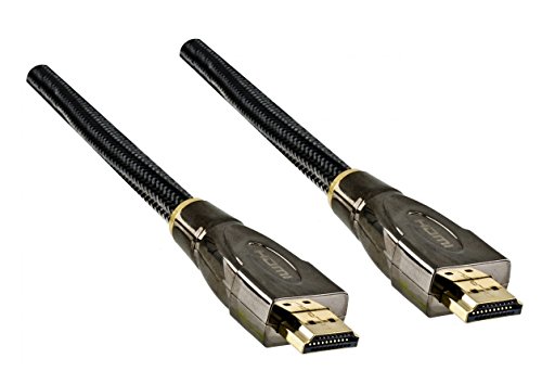 DINIC Dubai Range HDMI Kabel, hochwertig Metall Stecker (10,00m, anthrazit/gold)