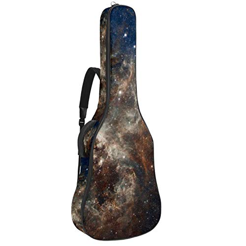 Gitarren-Gigbag, wasserdicht, Reißverschluss, weich, für Bassgitarre, Akustik- und klassische Folk-Gitarre, Milky Way Galaxy Space Abstrakt