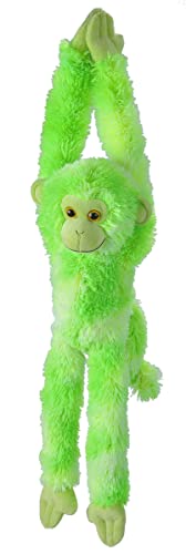Wild Republic Hanging Monkey Vibes Grün, Hängender AFFE, Kuscheltier-AFFE als Geschenk für Kinder, Ökologisches Kuscheltier aus Plüsch, Füllung aus recycelten Wasserflaschen, 56 cm