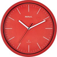 MAUL Wanduhr/Funkuhr MAULjump, Durchmesser: 305 mm, rot
