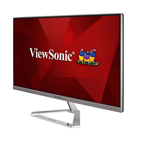 Viewsonic VX2776-4K-MHD 68,6 cm (27 Zoll) Design Monitor (4K UHD, IPS-Panel, HDR, HDMI, DP, Eye-Care, Eco-Mode, Lautsprecher, 3 Jahre Austauschservice) Silber-Schwarz