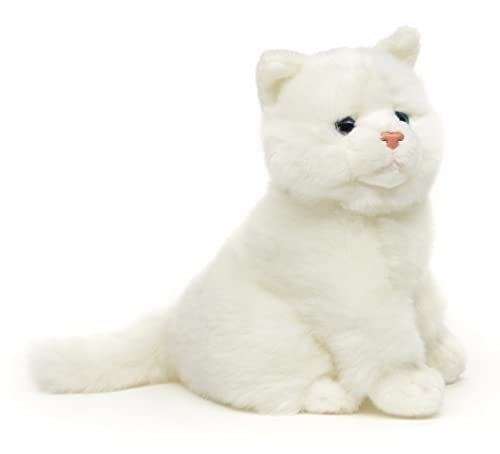 Uni-Toys - Katze weiß, sitzend - 21 cm (Höhe) - Plüsch-Kätzchen - Plüschtier, Kuscheltier