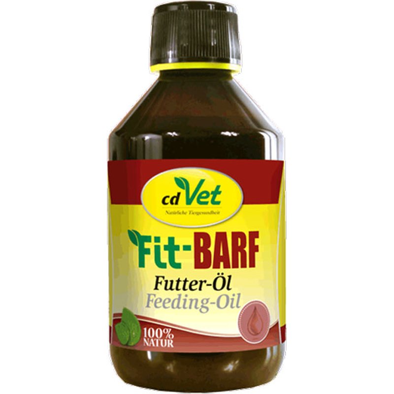 cdVet Naturprodukte Fit-Barf Futter-Öl 1 Liter - Hund&Katze -Leinöl - Versorgung mit essentiellen Fettsäuren - hochwertige Pflanzenöle - kaltgepresst - Energiespender - Rohfütterung - BARFEN -