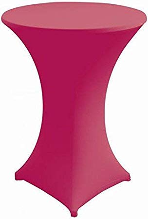 Gastro Uzal Hussen für Stehtische und Bistrotische Stretch Stehtischhussen überwurf (pink/Rose, Ø80-85), UT-Q42T-FSWD, Rosa, 85 x 115 cm