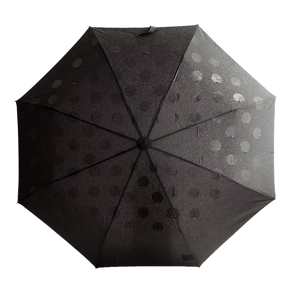 SUCK UK Magischer Polka-Tupfen-Regenschirm, 25 cm, Schwarz