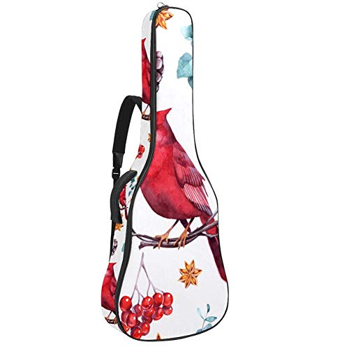 Gitarren-Gigbag, wasserdicht, Reißverschluss, weicher Gitarren-Rucksack, Bass, Akustik- und klassische Folk-E-Gitarrentasche, Kirschvogel