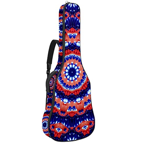 Gitarrentasche Farbenfrohe Blumen Gitarre Tasche Wasserdichte 40 41 Zoll Guitar Case Oxford Gitarre Tasche Drucken Gitarren Bag Tragetasche Rucksack