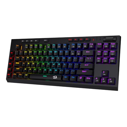Redragon K588 Mechanische Tastatur, RGB, verkabelt, braune Schalter, schwarz