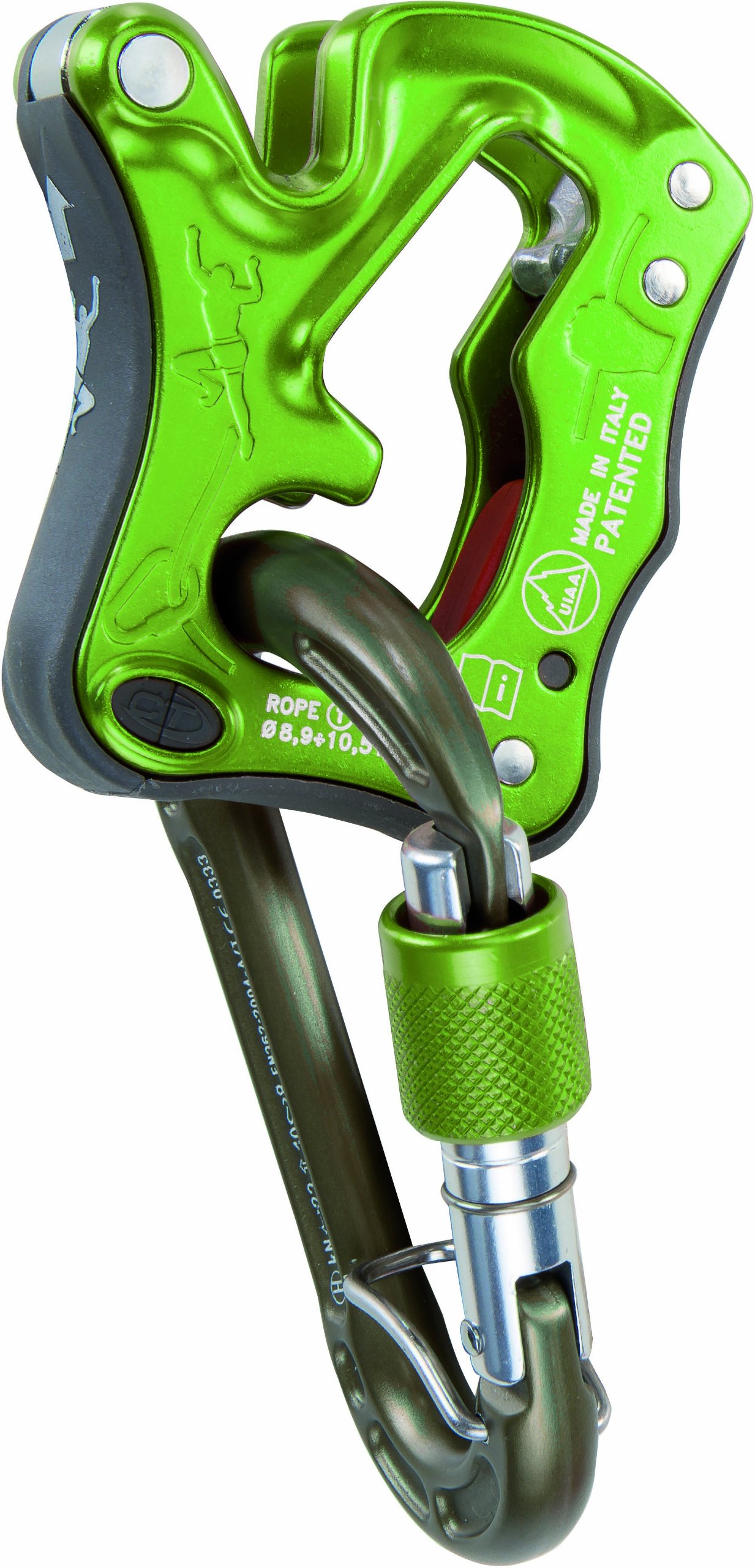 Climbing Technology Sicherungs-Karabiner für die Verwendung mit Seilen, Unisex - Erwachsene, Click Up Kit, grün