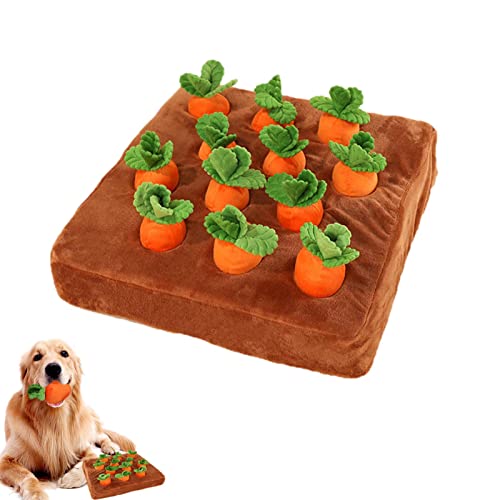 Karotten-Garten-Hundespielzeug, Hunde-Karotten-Plüschspielzeug, weiches Kauspielzeug for Hunde, Haustier-Plüsch-Trainingsspielzeug, Karotten-Hunde-Puzzle-Spielzeug for kleine, mittelgroße und große Hu