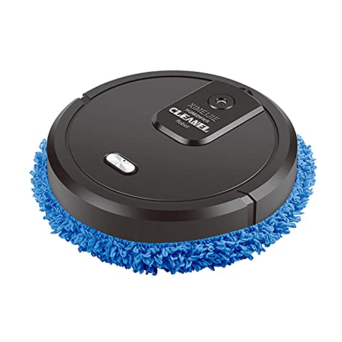 SHZICMY Saugroboter mit Wischfunktion, USB Wiederaufladbarer Reinigungsroboter, Nass und Trockenspray Smart Sweeper für den Haushalt (Schwarz)
