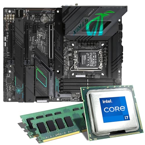 Mainboard Bundle | Intel Core i7-14700KF, 8X 3400 MHz, 16 GB DDR5-RAM, ASUS ROG Strix Z790-F WiFi, 4X M.2 Port, PCIe 5.0 x16, USB 3.2 Gen2 | Tuning Kit | CSL PC Aufrüstkit