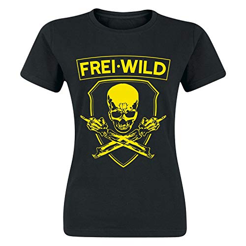 Frei.Wild - Rivalen & Rebellen/Skull Girl-Shirt, Farbe: Schwarz, Größe: L