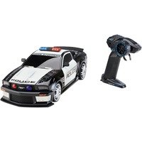 Revell Control 24665 RC Scale US Police Ford Mustang, GHz-Fernsteuerung, wechselbarer Li-Ion-Akku, LED-Beleuchtung, Blaulicht, Sirene, 33 cm ferngesteuertes Auto, schwarz