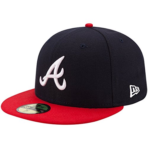 New Era Atlanta Braves - 59fifty Basecap - Authentic On Field MLB - Navy/Red - 7 1/2-60cm (XL)