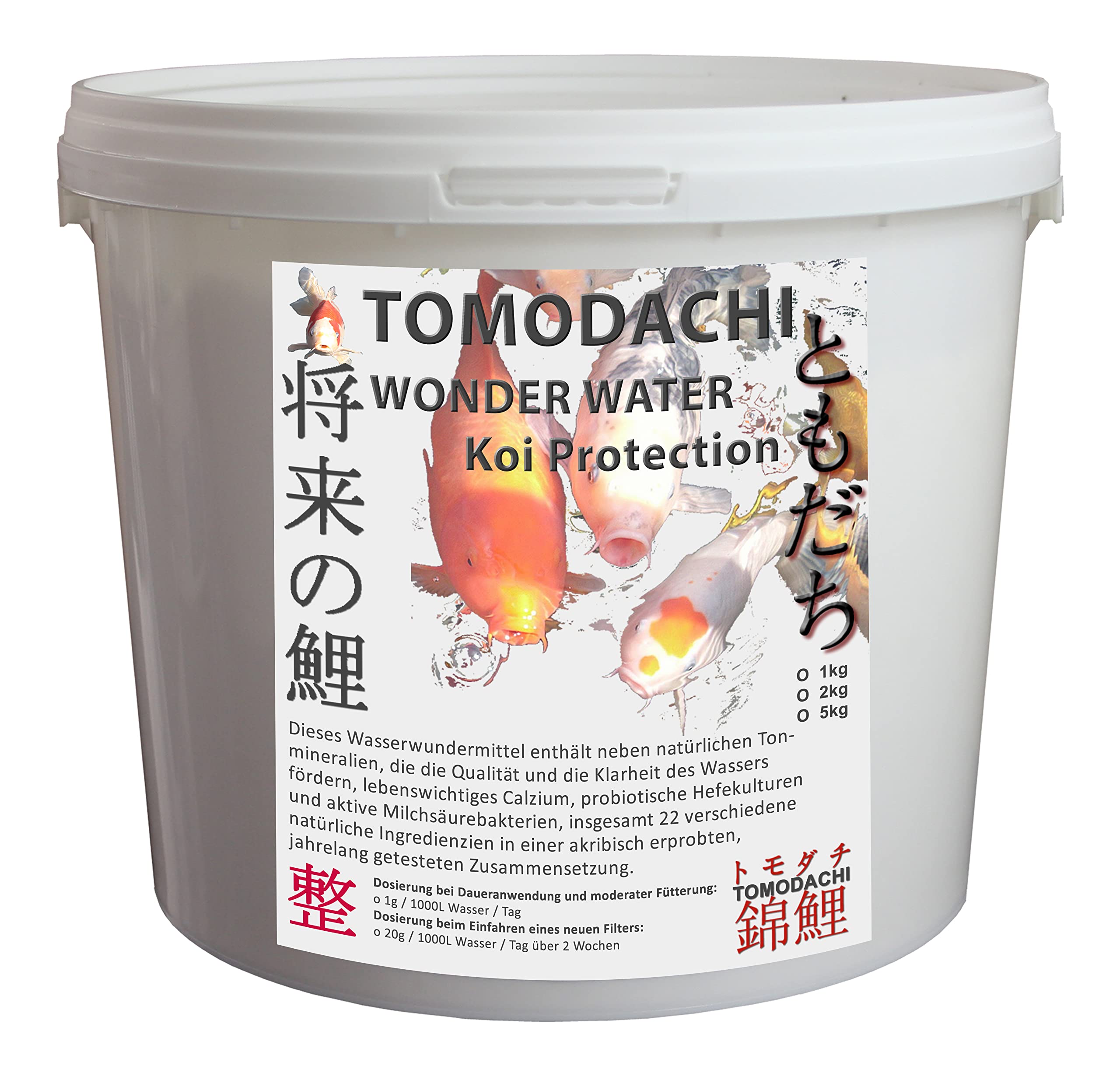 Tomodachi Algenfreies, kristallklares Teichwasser auf kolloidaler Ebene, Wonder Water Koiprotection Wasserverbesserer 2 kg