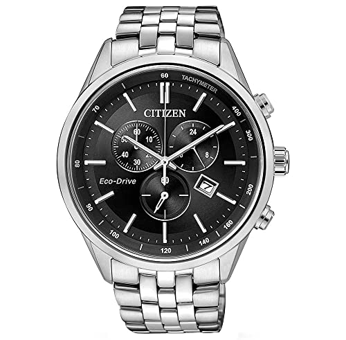 Citizen Herren Chronograph Quarz Uhr mit Edelstahl Armband AT2141-87E