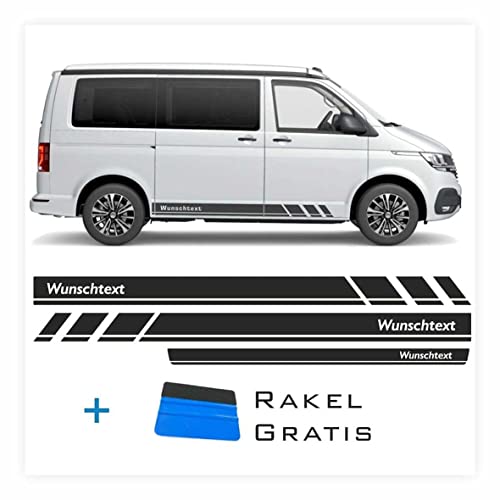 ORAFOL Seitenstreifen passen für VW T6.1, T6, T5, Multivan, Bulli, Seitenaufkleber