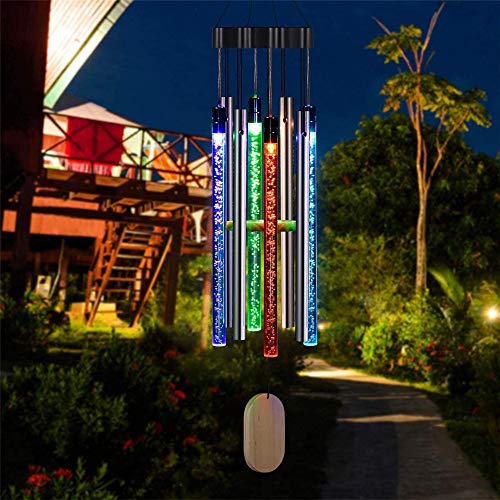 Solar-Windspiel-Licht, Windspiel mit buntem Licht, wasserdichte Windspiel-Lampe, Outdoor-Gartendekoration, Landschaftsbeleuchtung, Einweihungsgeschenk