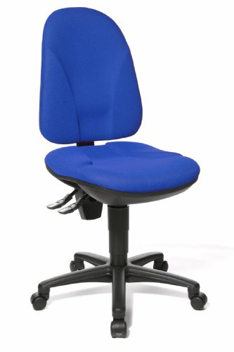 Topstar Point 35, Bürostuhl, Schreibtischstuhl, Rückenlehne höhenverstellbar, Bezugsstoff blau