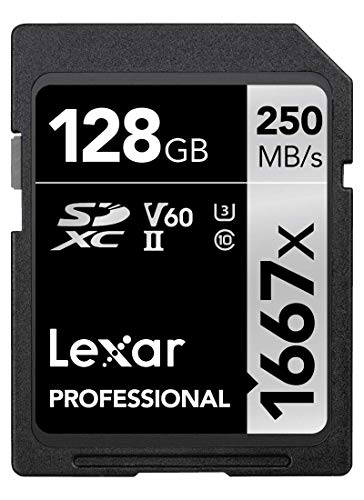 Lexar Professional 1667x SDXC Card UHS-II V60 U3 128GB