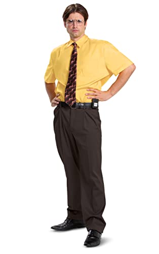 Disguise Herren Dwight Schrute Offizielles The Office Kostüm Zubehör für Erwachsene, mehrfarbig, Größe XL (50-52)