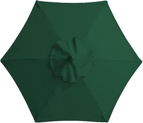 JIAWEIIY Outdoor Umbrella Replacement Top, Outdoor Sunshade Umbrella Canopy Cover Top Replacement Cloth (Green,3M)