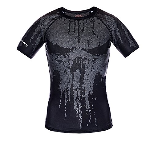 Dirty Ray Punisher No Mercy Kompressions Kurzarm Rashguard T-Shirt RG14 (L)