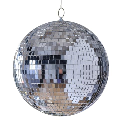 Ginger Ray Silver Disco Ball Hanging Party Decoration for Birthdays or New Year's Eve Parties 30cm