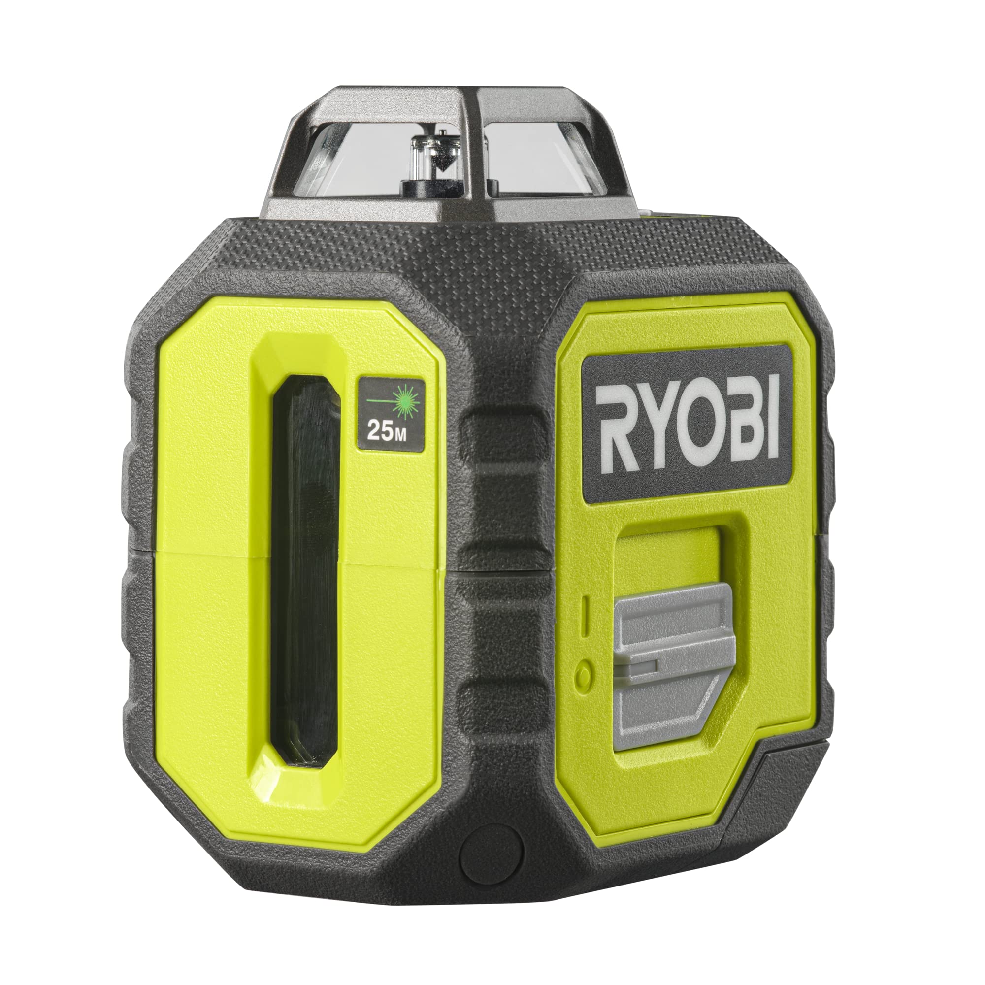 RYOBI batteriebetriebener 360˚ Laser RB360GLL (25 m, Selbstnivellierung 4°, Laserwellenlänge 520nm± 10nm, grün)