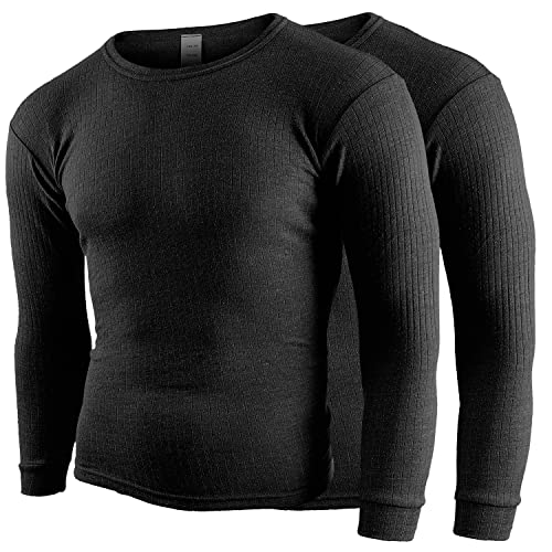 Black Snake® Thermounterhemd Thermounterwäsche Sport Unterhemden Herren 2 Stück Langarm - XL - Anthrazit