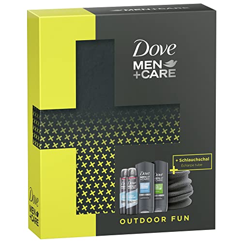 Dove Men+Care Geschenkbox Clean Comfort Pflegeset mit Duschgel, Antitranspirant und Schlauchschal (2 x 250ml + 2 x 150ml) 1 Stück