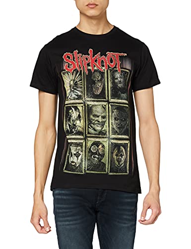 Slipknot Herren T-Shirt New Masks, Schwarz (Black), XXL