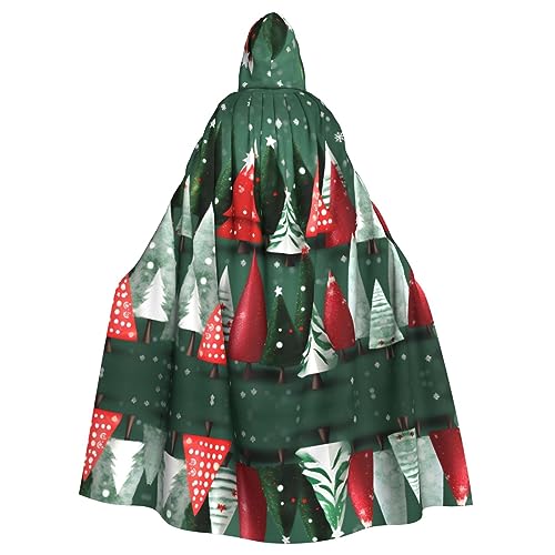FRESQA Christmas Treess Exquisiter Kapuzenumhang für Erwachsene, ultimativer Rollenspiel-Umhang, perfekt für einen Vampir-Look