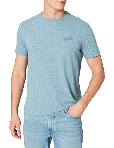 Superdry Herren Vintage Logo Emb Tee T-Shirt, Desert Sky Blue Grit, L