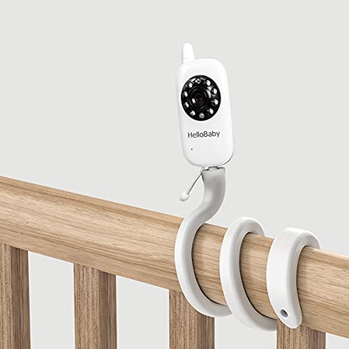 Bworppy Flexible Torsionshalterung für Babymonitor, für HelloBaby HB24&HB32 Babymonitor, Torsionsständer ohne Werkzeug oder Schäden an der Wand (weiß)