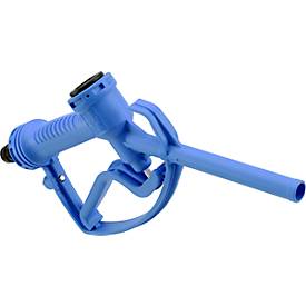 Handzapfpistole für CEMO CUBE AdBlue®-Tankanlagen/AdBlue®-Kurbelpumpen, Gehäuse aus PP/PA6, blau/weiß
