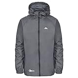 Trespass Unisex Erwachsene Qikpac Jacket Kompakt Zusammenrollbare Wasserdichte Regenjacke, Grau (Flint), XL