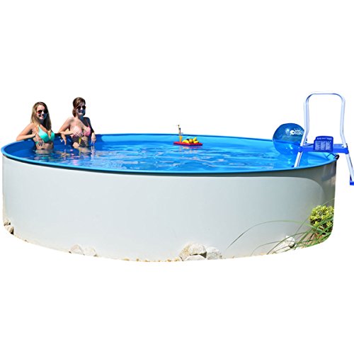 Rundpool Fun-Zon 5,50 x 1,20m Pool mit Biesenfolie, Schwimmbecken, Stahlwandbecken, Aufstellbecken mit 0,6mm Stahlwand und 0,6mm Einhängfolie