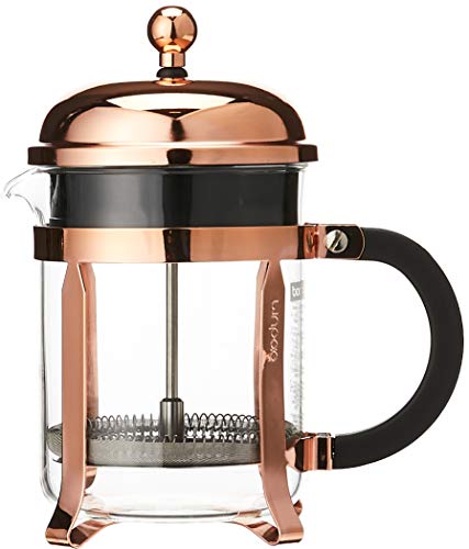 Bodum Chambord Kaffeebereiter 4 Tassen, Chrom, Pink, 10.5 x 16.6 x 19 cm