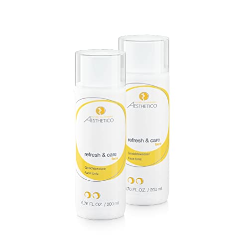 AESTHETICO refresh & care - Reinigungsfinish, Gesichtswasser für alle Hautbilder, kühlt und beruhigt, stärkt den Säureschutzmantel, 2x 200 ml