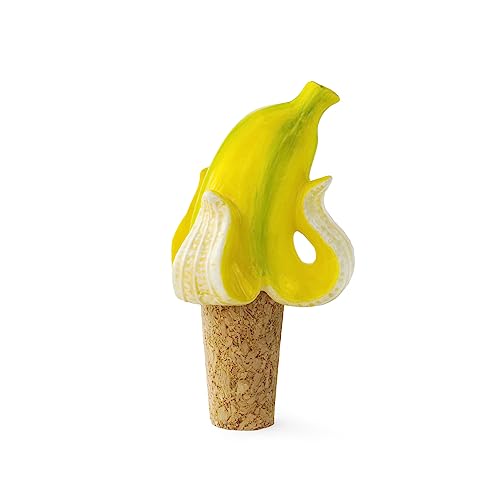 Banana Romance Bootle Sealer - Flaschenverschluss aus Kork, in Bananen Form, gelb