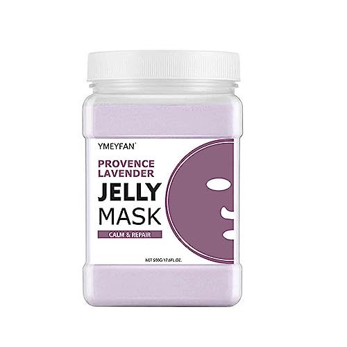 Jelly Mask Powder, Natürliche Feuchtigkeitsspendend Gelee-Gesichtsmaske, Aufhellung Tonmaske, Peel-Off-Gelmaske, Tiefenreinigung Gelee-Maskenpulver (Lavendel)
