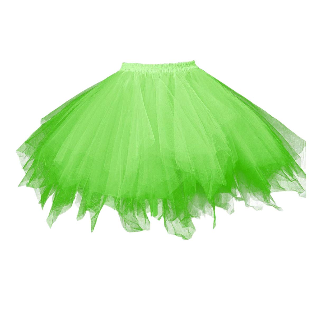 Karneval Erwachsene Damen 80's Tüllrock Tütü Röcke Tüll Petticoat Tutu Grün