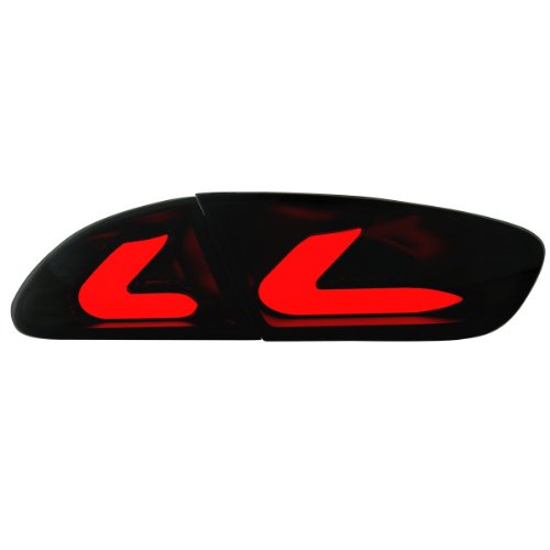 Dectane RSI08LLBS carDNA LED Rückleuchten Seat Leon Lightbar 09 und 1P1, schwarz, rauch