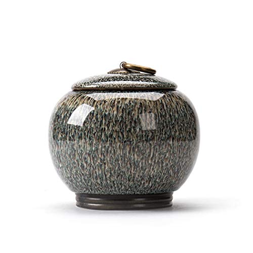Keramik-Teedose im Vintage-Stil, chinesischer Stil, Vorratsdosen für Tee, Dosen, traditionelle Teedose, versiegelte Deckel, Heim, Küche, Esszimmer Dekoration (gelb)