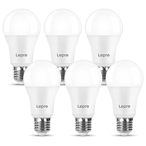 Lepro E27 LED Birne, 13.5 W 1521 Lumen Super Hell LED Lampe E27, ersetzt 100W Glühbirne A60 Leuchtmittel E27, 6500 Kelvin Kaltweiß LED Bulb, 6er Set, 200° Energiesparlampe