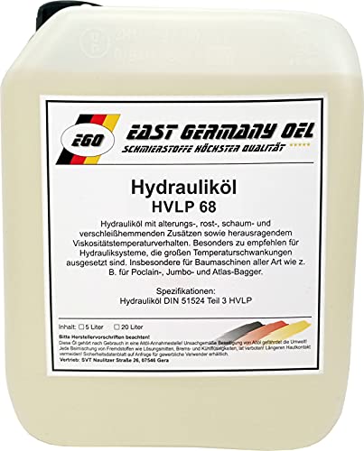East Germany OIL Hydrauliköl HVLP 68 Kanister 5 Liter