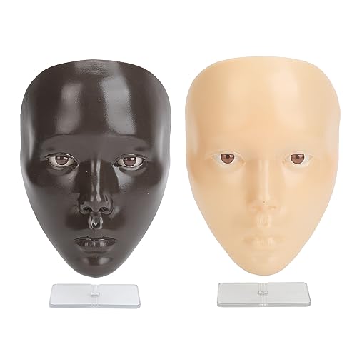 Augen-Make-up-Mannequin-Brett-Set, Realistisches Übungs-Kosmetik-Übungsbrett für die Nase (Dunkelschwarzgelb)