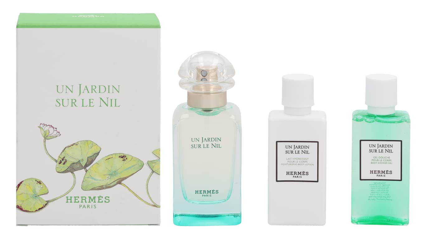 HERMES Un Jardin Sur Le Nil Giftset (EDT 50ml + Bodylotion 40ml + Duschgel 40ml)